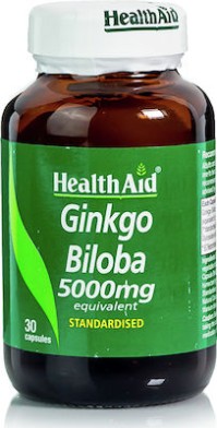 Health Aid Ginkgo Biloba 5000mg Root Extract Συμπλήρωμα Διατροφής για Υγιές Κυκλοφορικό & Πνευματικές Επιδόσεις 30 Κάψουλες
