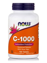 Now Foods Vitamin C-1000 With Rose Hips Βραδείας Αποδέσμευσης 100Tablets