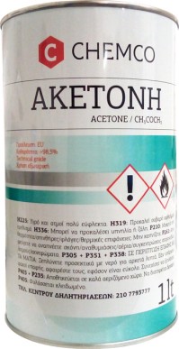 Chemco Acetone Καθαρή Ακετόνη 1 Lt