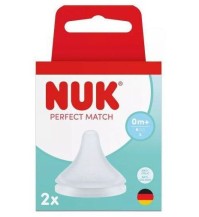 NUK Perfect Match Θηλή Σιλικόνης S 0m+ με Anti-Colic 2τεμ