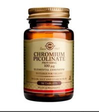 Solgar Chromium Picolinate 100μg Συμπλήρωμα Διατροφής από Πικολινικό Χρώμιο για Έλεγχο του Σακχάρου στο Αίμα, 90tabs