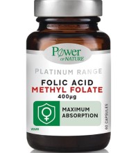 Power Health Platinum Folic Acid Methyl Folate 400μg Φολικό Οξύ Υψηλής Απορρόφησης 60caps