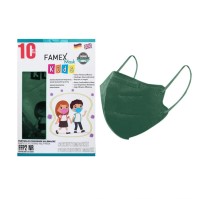 Famex Mask Kids Παιδικές Μάσκες Προστασίας FFP2 NR Πρασινές 10 τεμάχια