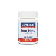 Lamberts Iron 14MG Σίδηρος Απαραίτητο για τις Γυναίκες που Βρίσκονται στην Αναπαραγωγική ηλικία, 100 tabs
