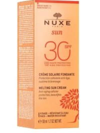 Nuxe Melting Sun Cream Αντηλιακή Αντιγηραντική Κρέμα Προσώπου SPF30, 50ml