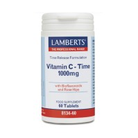 Lamberts Vitamin C Time Release 1000mg Συμπλήρωμα Διατροφής Βιταμίνη C για Τόνωση του Οργανισμού & Ενίσχυση του Ανοσοποιητικού Συστήματος, 60tabs