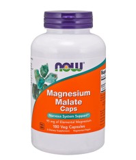 Now Foods Magnesium Malate Συμπλήρωμα Διατροφής Ενισχυμένης Μορφής Μαγνησίου Με Μηλικό Οξύ 1000mg,180 Κάψουλες