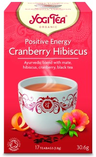 Yogi Tea Positive Energy Cranberry Hibiscus Βιολογικό Τσάι για Θετική Ενέργεια 17 Φακελάκια 30.6g