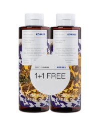 Korres 1+1 Πακέτο Προσφοράς Renewing Body Cleanser Thyme Honey Αφρόλουτρο Θυμάρι Μέλι 2x250ml