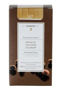 Korres Argan Oil Advanced Colorant Βαφή Μαλλιών 8.7 Καραμέλα 50ml