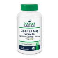 DOCTORS FORMULA D3&K2&MAG Συμβάλει στη Φυσιολογική Λειτουργία του Νευρικού & Μυικού Συστήματος Φυσιολογική κατάσταση των Οστών και των Δοντιών