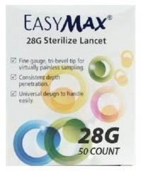 Heremco Easymax 28G Sterilize Lancet Αποστειρωμένοι Σκαρφιστήρες 50τμχ