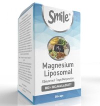 SMILE LIPOSOMAL MAGNESIUM περιέχει κιτρικό μαγνήσιο σε λιποσωμιακή μορφή, παρέχοντας μια εξαιρετική πηγή μαγνησίου πολύ υψηλής  βιοδιαθεσιμότητας που είναι φιλική για το πεπτικό σύστημα. 30caps