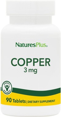 Natures Plus Copper 3mg Συμπλήρωμα Διατροφής με Χηλικό Χαλκό για Ενίσχυση του Ανοσοποιητικού Συστήματος 90tabs