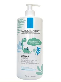 La Roche Posay Lipikar Fluide, Ενυδατικό Γαλάκτωμα για Βρέφη, Παιδιά & Ενήλικες 400ml + 350ml ΔΩΡΟ