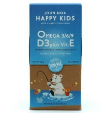 John Noa Happy Kids Omega 3/6/9 D3 Plus Vit. E Παιδικό Συμπλήρωμα Διατροφής, 90 ζελεδάκια