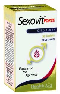Health Aid Sexovit Forte Συμπλήρωμα Διατροφής με Βιταμίνες, Μέταλλα & Αμινοξέα για Φυσική Υποστήριξη για Γυναίκες & Άνδρες  30 Ταμπλέτες