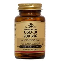 SOLGAR CoQ-10 (Coenzyme Q-10) 200mg Συμπλήρωμα Διατροφής με Συνένζυμο Q10, Ενδυναμώνει το Καρδιαγγειακό & Ανοσοποιητικό Σύστημα, Ενισχύει την Ενέργεια του Οργανισμού & Παρέχει Αντιοξειδωτικές Ιδιότητες 30 Φυτικές Κάψουλες