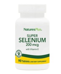 Natures Plus Super Selenium 200mcg Συμπλήρωμα Διατροφής Σεληνίου 90 Ταμπλέτες