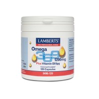 Lamberts Omega 3 6 9 1200mg Plus Vitamin D3 5μg Ιχθυέλαιο, Έλαιο Βοράγου & Ελαιόλαδου 1200mg 120 κάψουλες