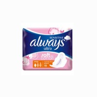 Always Sensitive Soft Normal Plus Ultra Σερβιέτα Απαλή σα Βαμβάκι, 10 τεμάχια