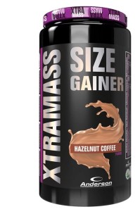 Anderson Xtra Mass Size Gainer Διατροφικό Συμπλήρωμα Πρωτεΐνης Ορού Γάλακτος Για Αύξηση Μυϊκής Μάζας με Γεύση Huzelnut Coffee 1100gr