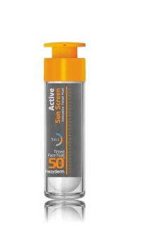 Frezyderm Active Sun Screen Tinted Face Fluid SPF 50+ Aντηλιακή Kρέμα Προσώπου με Χρώμα, 50ml