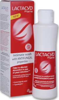 Lactacyd Pharma Antifungal Wash Yγρό Καθαρισμού για την Ευαίσθητη Περιοχή με Αντιμυκητιασικούς Παράγοντες 250ml