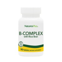 Natures Plus B-Complex with Rice Bran Συμπλήρωμα Διατροφής με Σύμπλεγμα Βιταμινών B 90tabs