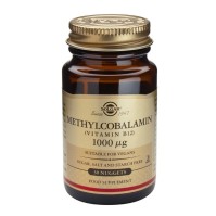 Solgar Methycobalamin (Vitamin B12) 1000μg Συμπλήρωμα Διατροφής Βιταμίνης B12 σε Μορφή Μεθυλκοβαλαμίνη για την Καλή Λειτουργία του Ανοσοποιητικού & Νευρικού Συστήματος, Μειώνει την Αίσθηση Κόπωσης 30 Υπογλώσσια Δισκία