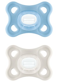 Mam Πιπίλα Comfort SkinSoft 100% Σιλικόνη 3-12 Μηνών Μπλέ-Μπέζ 2τμχ