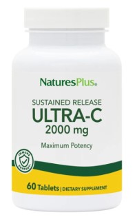 Natures Plus Ultra C 2000mg Συμπλήρωμα Διατροφής, Ιδιαίτερα Πλούσια Πηγή Βιταμίνης C Σταδιακής Αποδέσμευσης 60tabs