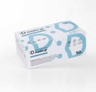 Masks.gr Mάσκα Γαλάζια Χειρουργική Medical BFE≥98% Type IIR, 50 τεμάχια