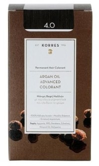 Korres Argan Oil Advanced Colorant Βαφή Μαλλιών 4.0 Καστανό 50ml