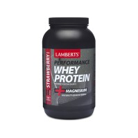 Lamberts Performance Whey Protein & Magnesium Πρωτεΐνη Ορού Γάλακτος με Γεύση Φράουλα, 1000gr