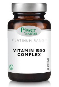 Power Health Platinum Range Vitamin B50 Complex Βιταμίνη για τα Μαλλιά & τo Δέρμα 30 κάψουλες
