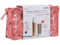 Korres Σετ Αντηλιακής & Αντιγηραντικής Προστασίας Προσώπου SPF50 Red Grape 50ml & Black Pine 20ml με Νεσεσέρ