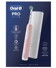 Oral-B Pro Series 1 Ηλεκτρική Οδοντόβουρτσα Ροζ 1τμχ & Θήκη Ταξιδιού