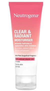Neutrogena Clear & Radiant Ενυδατική Κρέμα Προσώπου με Άρωμα Ροζ Γκρέιπφρουτ 50ml