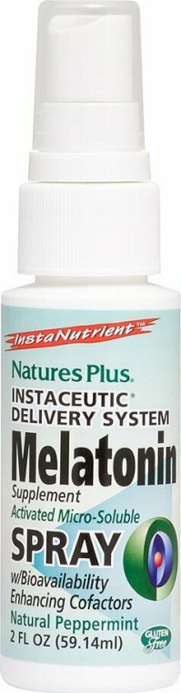 Natures Plus InstaNutrient Melatonin Supplement Spray Συμπλήρωμα Μελατονίνης Άμεσης Απόδοσης σε Σπρέι Μέντα, 59.14ml