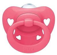 Nuk Ορθοδοντική Πιπίλα Σιλικόνης για 18-36 μηνών Signature με Θήκη Φυλλαράκια Σιέλ*