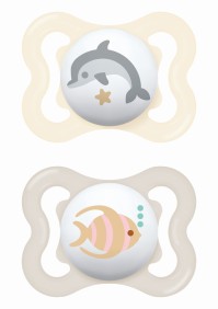 Mam Air Unisex Πιπίλα Σιλικόνης με Θηλή Skinsoft 120SUc για 2-6 μηνών Μπεζ, 2τμχ