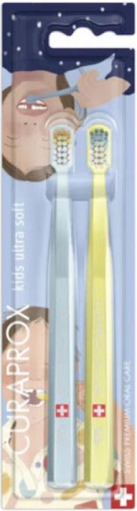 Curaprox Kids Ultra Soft Παιδική Οδοντόβουρτσα 5.500 Τρίχες, 2τμχ