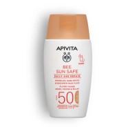 Apivita Tinted SPF50 Κρέμα Προσώπου για Πανάδες & Ρυτίδες Bee Sun Safe