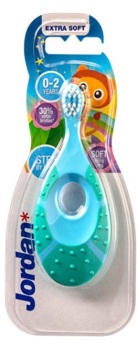 Jordan Step by Step 1 Οδοντόβουρτσα Πολύ Μαλακή για Παιδιά 0-2 Χρονών 1τμχ