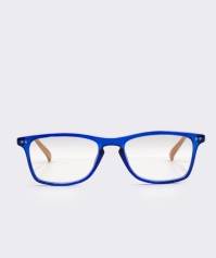 Frog Optical Γυαλιά Πρεσβυωπίας Μπλε Με Βραχίωνες Στο Χρώμα Του Ξύλου - Code:F106 +2.00