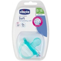 Chicco Physio Soft (02712-21) Πιπίλα Σιλικόνης σιέλ Χρώμα για Ηλικίες 6-16m, 1τεμ