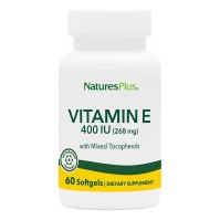 Natures Plus Vitamin E 400IU - Βιταμίνη Ε, Υγεία Καρδιάς, Δέρματος & Ανοσοποιητικού 60softgels