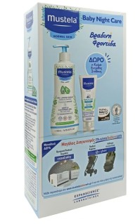 Mustela Baby Night Care Pack Gentle Cleansing Gel για Κανονικό Δέρμα 500ml + ΔΩΡΟ Κρέμα Εντριβής Στήθους 40ml