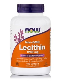 Now Foods Lecithin 1200 mg, Non GMO Συμπλήρωμα Διατροφής με Λεκιθίνη για τη Καλή Λειτουργία του Εγκεφάλου 100 softgels
